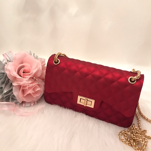 Burgundy Jelly Crossbody Bag - Picture 1 of 2